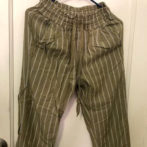 Zara breezy ankle tie pants